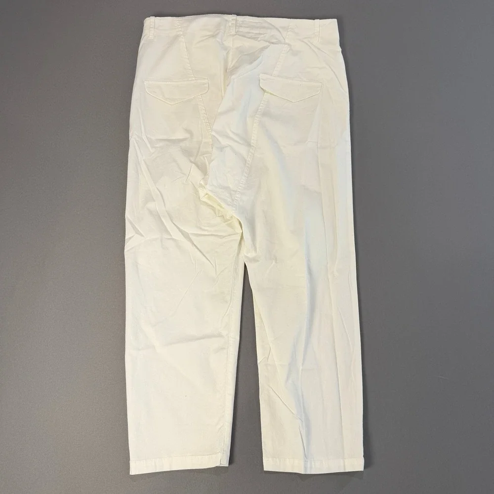 Nili Lotan Made in NY Off White‎ Cropped Pants Women's Trousers Casual - Picture 2 of 7